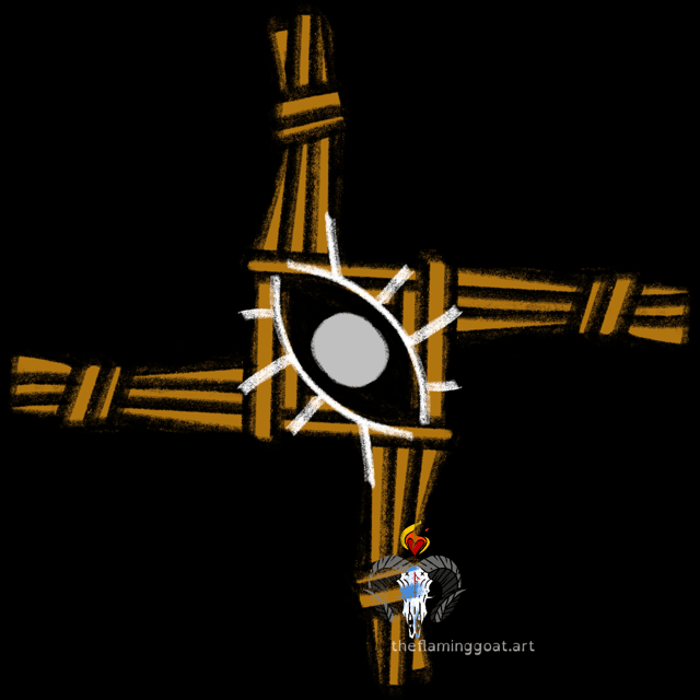 St. Brigid’s cross with an 👁️